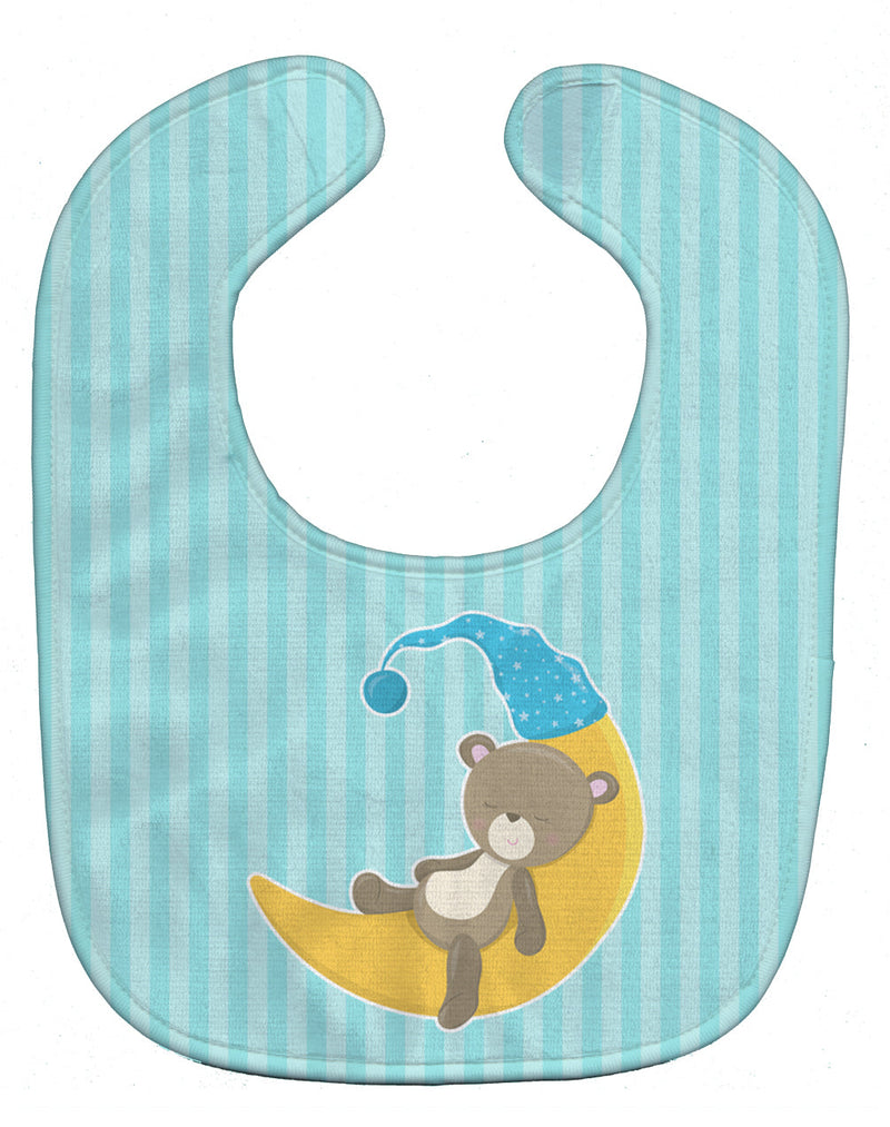 Baby Boy Bear on Moon Baby Bib BB8612BIB