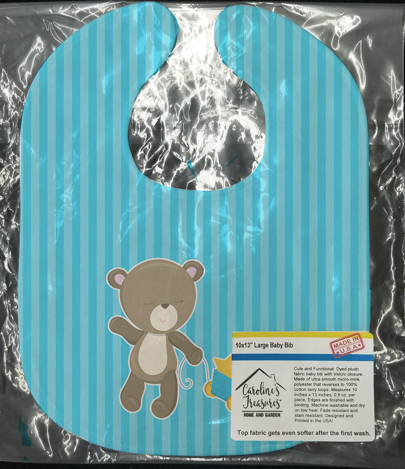 Baby Boy Bear Wagon Baby Bib BB8618BIB