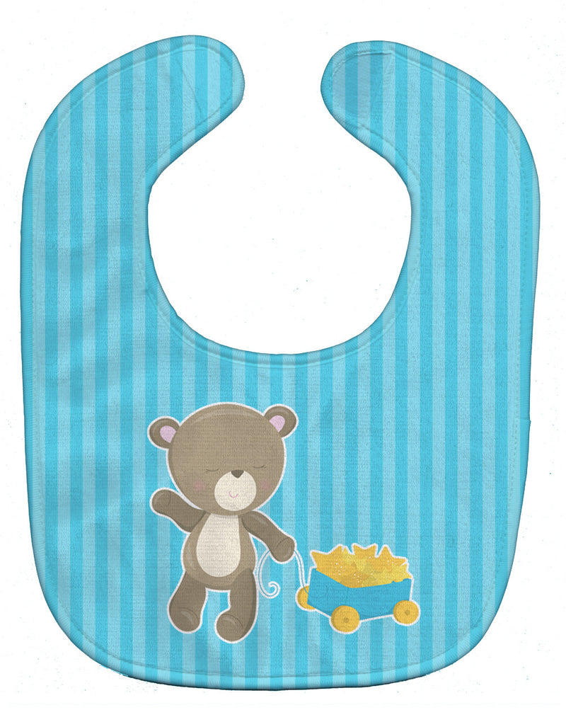 Baby Boy Bear Wagon Baby Bib BB8618BIB