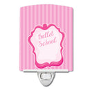 Ballet School on Stripes Ceramic Night Light Compact, UL-Certified, Ideal for Bedroom, Bathroom, Nursery, Hallway, Kitchen, 6x4x3, Multicolor