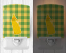 Backyard BBQ Mustard Ceramic Night Light Compact, UL-Certified, Ideal for Bedroom, Bathroom, Nursery, Hallway, Kitchen, 6x4x3, Multicolor