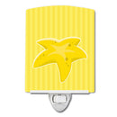 Starfish Ceramic Night Light Compact, UL-Certified, Ideal for Bedroom, Bathroom, Nursery, Hallway, Kitchen, 6x4x3, Multicolor