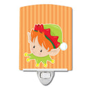 Christmas Ginger Boy Elf Ceramic Night Light Compact, UL-Certified, Ideal for Bedroom, Bathroom, Nursery, Hallway, Kitchen, 6x4x3, Multicolor