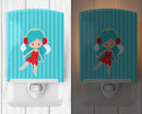 Blue Haired Fairy Ceramic Night Light BB8676CNL