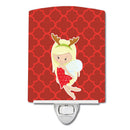 Blonde Haired Fairy Ceramic Night Light Compact, UL-Certified, Ideal for Bedroom, Bathroom, Nursery, Hallway, Kitchen, 6x4x3, Multicolor