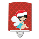 Black Haired Fairy Ceramic Night Light Compact, UL-Certified, Ideal for Bedroom, Bathroom, Nursery, Hallway, Kitchen, 6x4x3, Multicolor