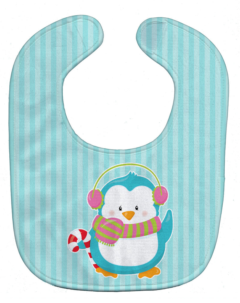 Christmas Penguin and Stripes Baby Bib BB8684BIB