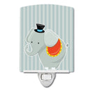 Elephant Ceramic Night Light Compact, UL-Certified, Ideal for Bedroom, Bathroom, Nursery, Hallway, Kitchen, 6x4x3, Multicolor