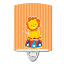 Circus Lion Ceramic Night Light Compact, UL-Certified, Ideal for Bedroom, Bathroom, Nursery, Hallway, Kitchen, 6x4x3, Multicolor