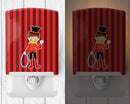 Circus Trainer Ceramic Night Light Compact, UL-Certified, Ideal for Bedroom, Bathroom, Nursery, Hallway, Kitchen, 6x4x3, Multicolor