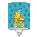 Circus Lion Train Car Ceramic Night Light Compact, UL-Certified, Ideal for Bedroom, Bathroom, Nursery, Hallway, Kitchen, 6x4x3, Multicolor