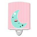 Moon Ceramic Night Light Compact, UL-Certified, Ideal for Bedroom, Bathroom, Nursery, Hallway, Kitchen, 6x4x3, Multicolor