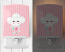 Rain Cloud Ceramic Night Light Compact, UL-Certified, Ideal for Bedroom, Bathroom, Nursery, Hallway, Kitchen, 6x4x3, Multicolor