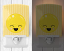 Laughy Face Ceramic Night Light Compact, UL-Certified, Ideal for Bedroom, Bathroom, Nursery, Hallway, Kitchen, 6x4x3, Multicolor