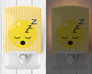 Sleeping Face Ceramic Night Light Compact, UL-Certified, Ideal for Bedroom, Bathroom, Nursery, Hallway, Kitchen, 6x4x3, Multicolor
