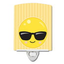 Cool Sunglass Face Ceramic Night Light Compact, UL-Certified, Ideal for Bedroom, Bathroom, Nursery, Hallway, Kitchen, 6x4x3, Multicolor