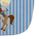 Blonde Boy Knight on Horse Baby Bib BB8746BIB
