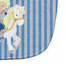 Blonde Boy Prince on Horse Baby Bib BB8749BIB