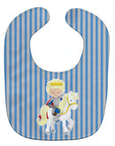 Blonde Boy Prince on Horse Baby Bib BB8749BIB