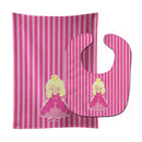 Blonde Girl Princess Belinda Baby Bib & Burp Cloth BB8753STBU