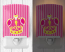 Princess Crown Ceramic Night Light Compact, UL-Certified, Ideal for Bedroom, Bathroom, Nursery, Hallway, Kitchen, 6x4x3, Multicolor