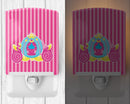 Princess Carriage Ceramic Night Light Compact, UL-Certified, Ideal for Bedroom, Bathroom, Nursery, Hallway, Kitchen, 6x4x3, Multicolor