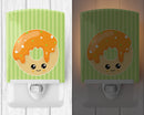 Fall Doghnut Ceramic Night Light Compact, UL-Certified, Ideal for Bedroom, Bathroom, Nursery, Hallway, Kitchen, 6x4x3, Multicolor