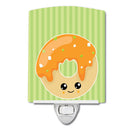 Fall Doghnut Ceramic Night Light Compact, UL-Certified, Ideal for Bedroom, Bathroom, Nursery, Hallway, Kitchen, 6x4x3, Multicolor