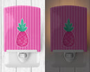 Pineapple Ceramic Night Light Compact, UL-Certified, Ideal for Bedroom, Bathroom, Nursery, Hallway, Kitchen, 6x4x3, Multicolor