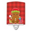 Christmas Gingerbread Presents Ceramic Night Light Compact, UL-Certified, Ideal for Bedroom, Bathroom, Nursery, Hallway, Kitchen, 6x4x3, Multicolor
