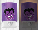 Halloween Dracula Ceramic Night Light Compact, UL-Certified, Ideal for Bedroom, Bathroom, Nursery, Hallway, Kitchen, 6x4x3, Multicolor
