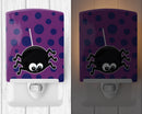 Halloween Spider Ceramic Night Light Compact, UL-Certified, Ideal for Bedroom, Bathroom, Nursery, Hallway, Kitchen, 6x4x3, Multicolor