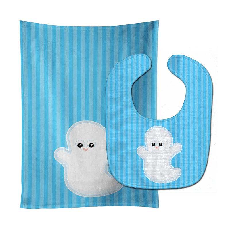 Halloween Ghost Baby Bib & Burp Cloth BB8792STBU