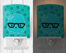 Ocean Octopus Ceramic Night Light Compact, UL-Certified, Ideal for Bedroom, Bathroom, Nursery, Hallway, Kitchen, 6x4x3, Multicolor