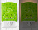 Sushi Wasabi Ceramic Night Light Compact, UL-Certified, Ideal for Bedroom, Bathroom, Nursery, Hallway, Kitchen, 6x4x3, Multicolor