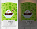 Sushi Bowl Ceramic Night Light Compact, UL-Certified, Ideal for Bedroom, Bathroom, Nursery, Hallway, Kitchen, 6x4x3, Multicolor