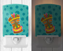 Tiki Face Ceramic Night Light Compact, UL-Certified, Ideal for Bedroom, Bathroom, Nursery, Hallway, Kitchen, 6x4x3, Multicolor