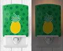 Beach Pineapple Ceramic Night Light Compact, UL-Certified, Ideal for Bedroom, Bathroom, Nursery, Hallway, Kitchen, 6x4x3, Multicolor