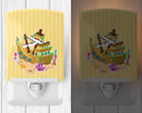 Beach Pirate Ship Ceramic Night Light Compact, UL-Certified, Ideal for Bedroom, Bathroom, Nursery, Hallway, Kitchen, 6x4x3, Multicolor