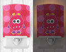 Monster Pink Bly Ceramic Night Light Compact, UL-Certified, Ideal for Bedroom, Bathroom, Nursery, Hallway, Kitchen, 6x4x3, Multicolor