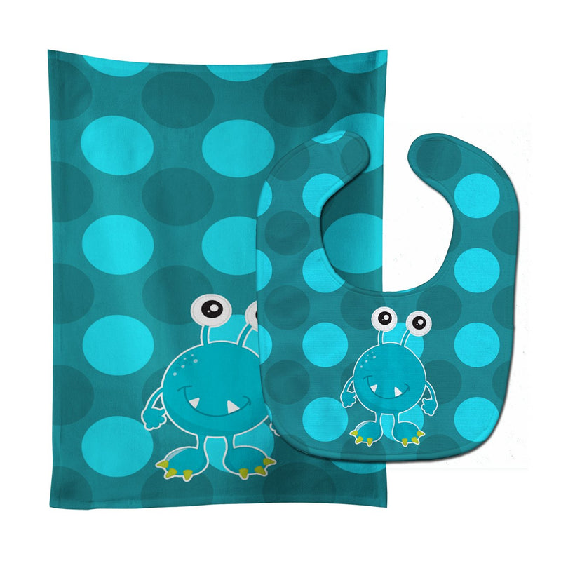 Monster Blue Sugar Baby Bib & Burp Cloth BB8847STBU