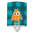 Monster Orange Ceramic Night Light Compact, UL-Certified, Ideal for Bedroom, Bathroom, Nursery, Hallway, Kitchen, 6x4x3, Multicolor