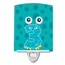 Monster Month 3 Ceramic Night Light Compact, UL-Certified, Ideal for Bedroom, Bathroom, Nursery, Hallway, Kitchen, 6x4x3, Multicolor