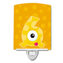 Monster Month 6 Ceramic Night Light Compact, UL-Certified, Ideal for Bedroom, Bathroom, Nursery, Hallway, Kitchen, 6x4x3, Multicolor