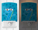 Monster Month 7 Ceramic Night Light Compact, UL-Certified, Ideal for Bedroom, Bathroom, Nursery, Hallway, Kitchen, 6x4x3, Multicolor