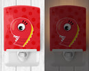 Monster Month 9 Ceramic Night Light Compact, UL-Certified, Ideal for Bedroom, Bathroom, Nursery, Hallway, Kitchen, 6x4x3, Multicolor