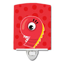 Monster Month 9 Ceramic Night Light Compact, UL-Certified, Ideal for Bedroom, Bathroom, Nursery, Hallway, Kitchen, 6x4x3, Multicolor