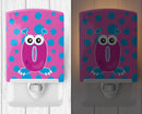 Monster Month 0 Ceramic Night Light Compact, UL-Certified, Ideal for Bedroom, Bathroom, Nursery, Hallway, Kitchen, 6x4x3, Multicolor