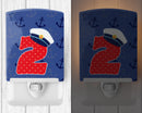 Nautical Month 2 Ceramic Night Light Compact, UL-Certified, Ideal for Bedroom, Bathroom, Nursery, Hallway, Kitchen, 6x4x3, Multicolor