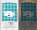 Nautical Navy Hat Ceramic Night Light Compact, UL-Certified, Ideal for Bedroom, Bathroom, Nursery, Hallway, Kitchen, 6x4x3, Multicolor